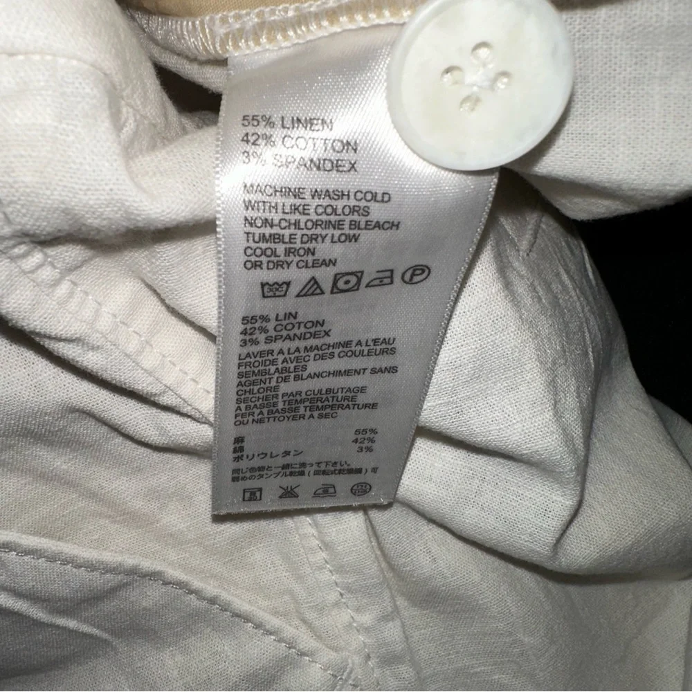 Tommy Bahama Women's Off-White Linen blend cropped Trousers size 6 Ellery fit - Picture 5 of 9